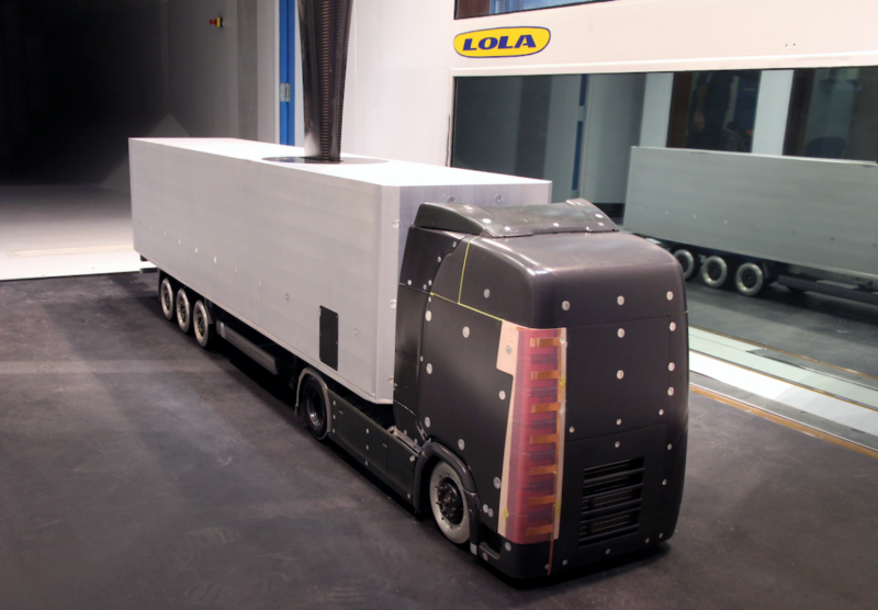 Design could save truck fuel with turbulence-cutting electric wind generators
