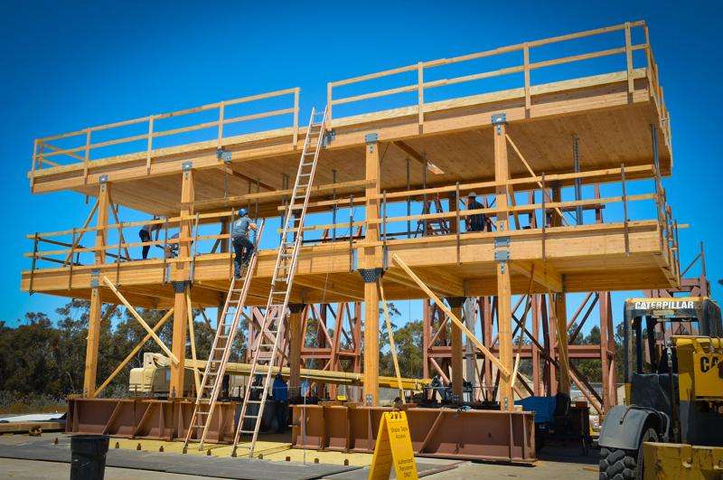 Earthquake shake tests toward 20-story earthquake-safe buildings made from wood