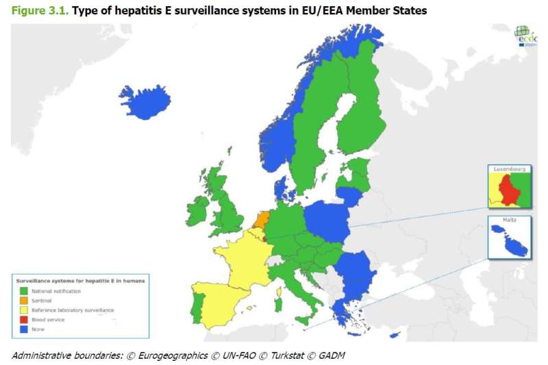ECDC report: 10-fold increase of hepatitis E cases in the EU/EEA between 2005 and 2015