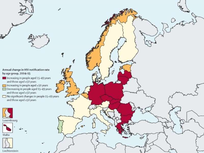 ECDC study: Nearly 1 in 6 new HIV diagnoses in Europe are among people over 50