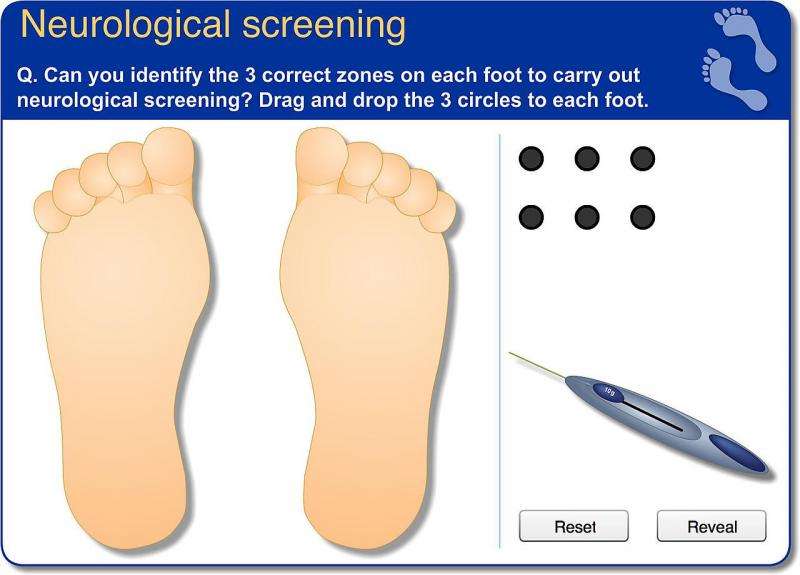 E-learning resource for diabetic foot care