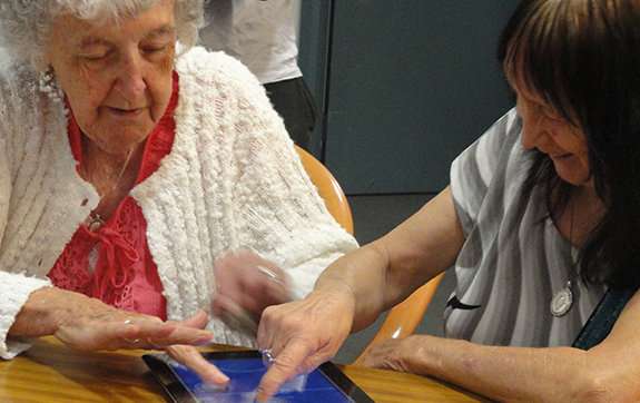 Engaging older adults through touch tablets
