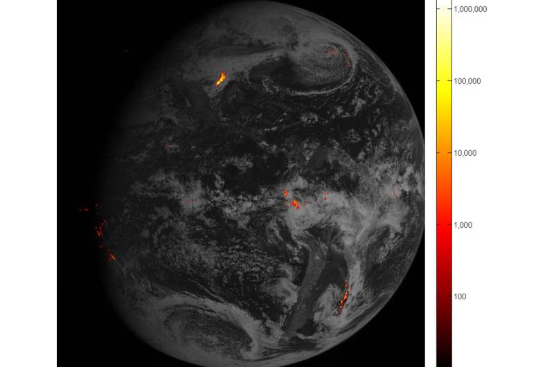 Flashy first images arrive from NOAA's GOES-16 lightning mapper