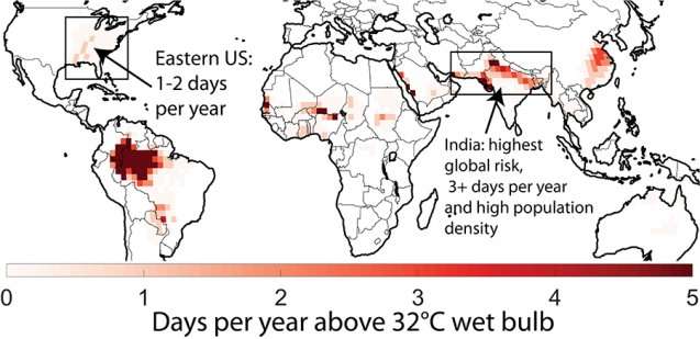From U.S. South to China, heat stress could exceed human endurance