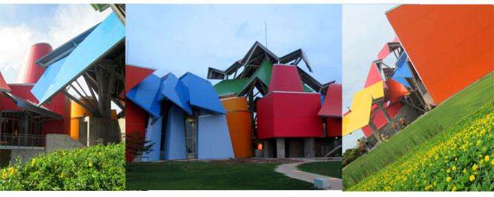 Gehry's Biodiversity Museum -- favorite attraction for the butterflies and moths in Panama