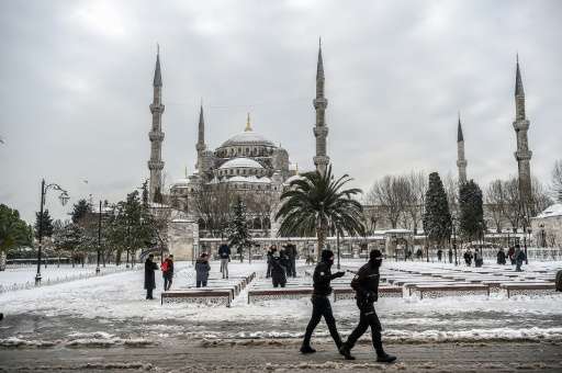 Heavy snowstorms reached Turkey over the weekend, paralysing its biggest city Istanbul where almost 65 centimetres (25 inches) o