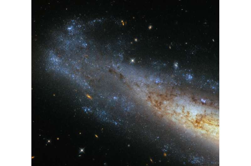 Hubble's glittering frisbee galaxy