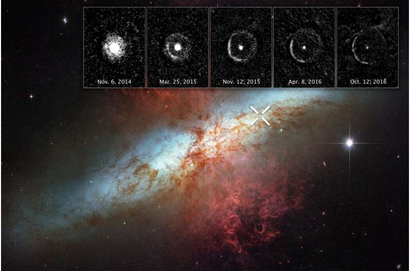 Hubble spots expanding light echo around supernova