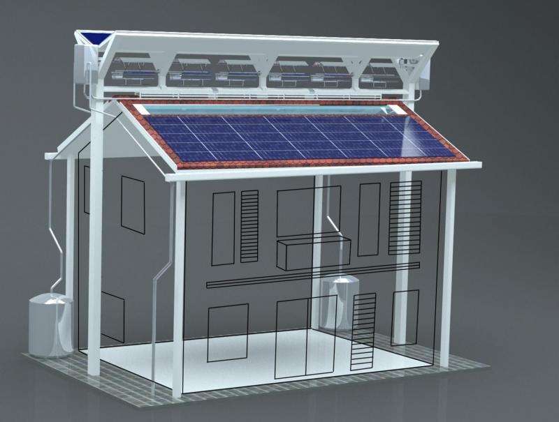 Hybrid ‘eco-roof’ design combines five existing energy-saving technologies into a single system