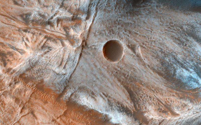 Image: A mass of viscous flow features on Mars