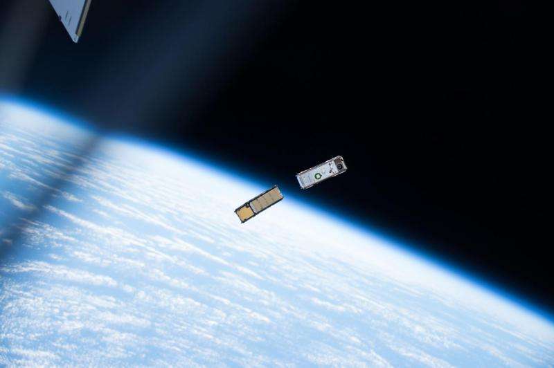 Image: CubeSats deployed outside station's Kibo lab module