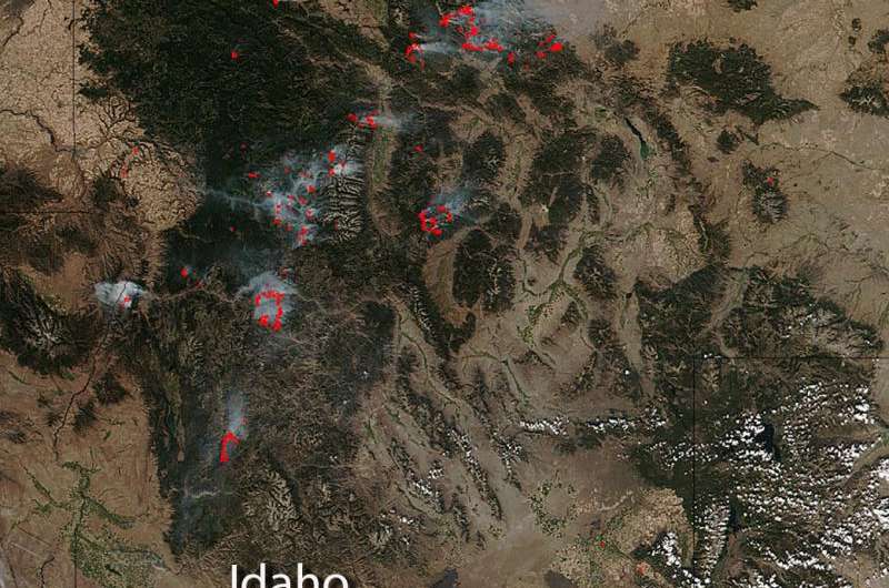 Image: Idaho battling huge wildfires