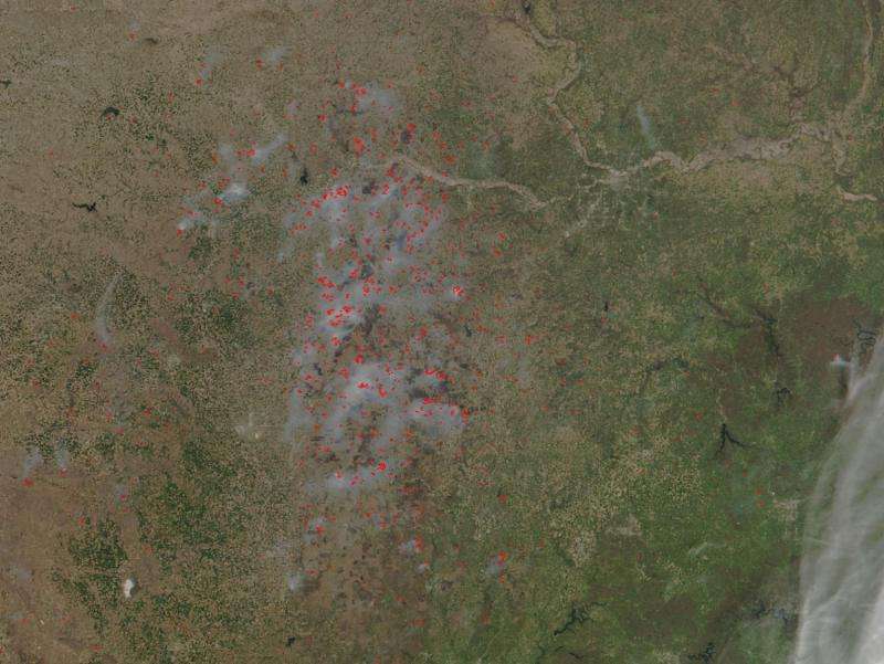 Image: Prescribed fires consume Kansas landscape