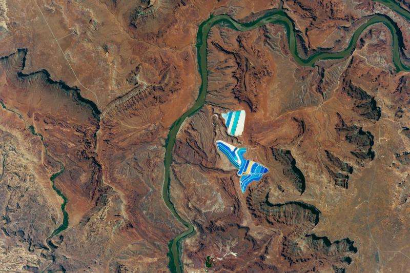 Image: Solar evaporation ponds near Moab, Utah