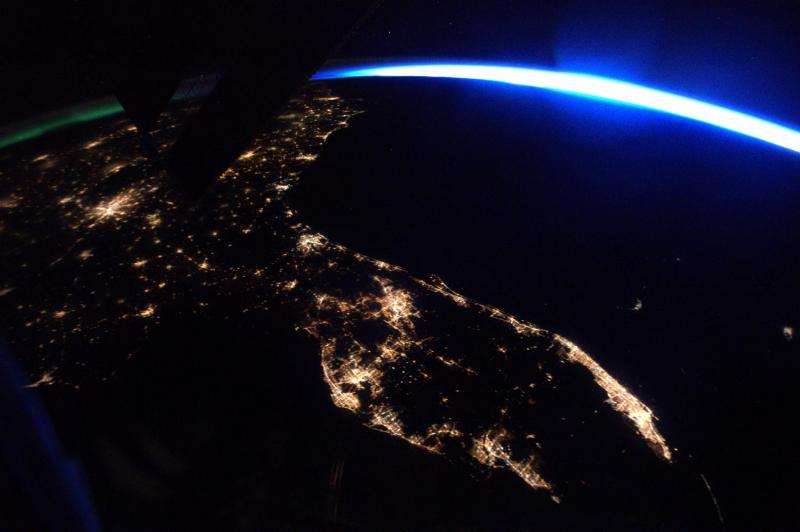 Image: Space station's view of Florida at night