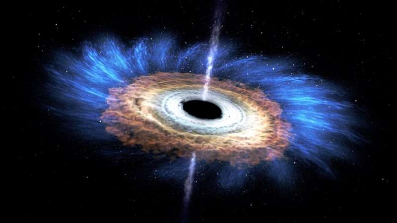 Image: Star wanders too close to a black hole