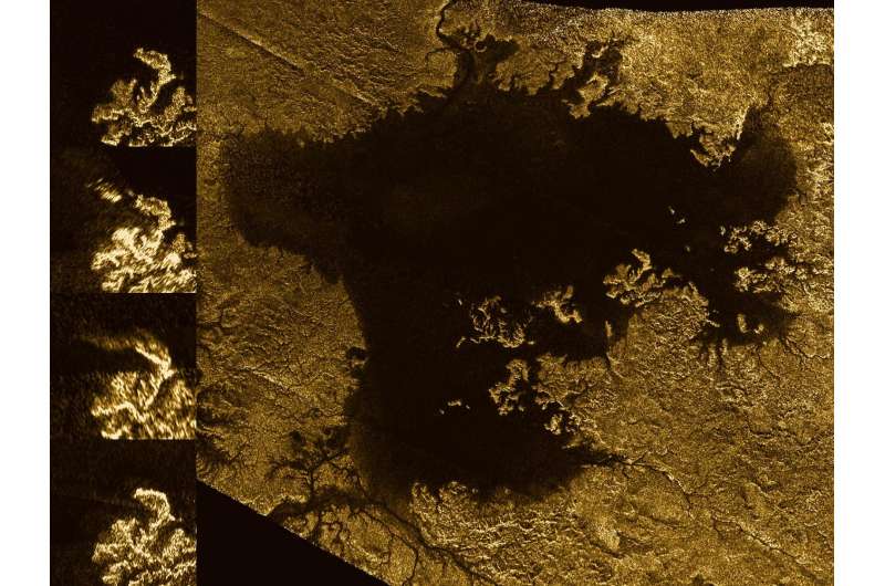 Islands on Titan may actually be bubble streams