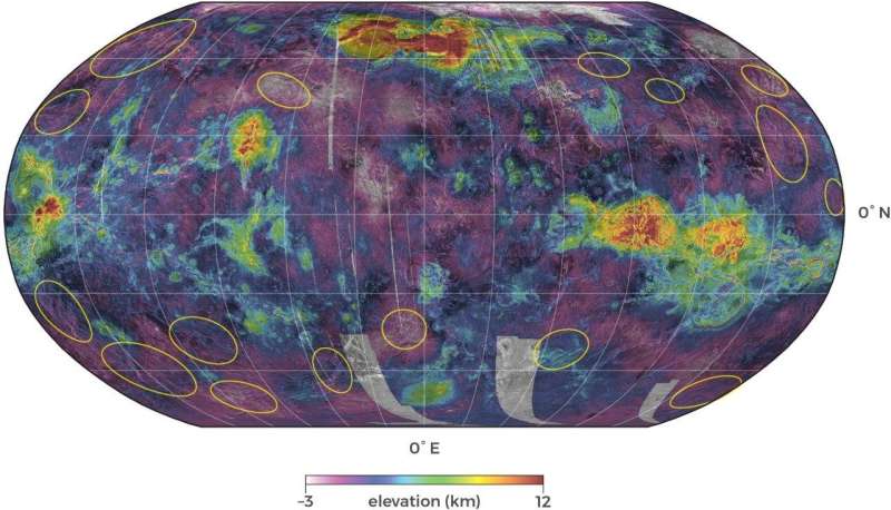 Lava-filled blocks on Venus may indicate geological activity