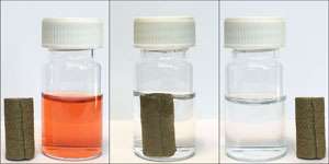 Low-cost iron hydroxide coatings can clean heavily contaminated water