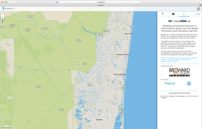 Map offers real-time, crowd-sourced flood reporting during Hurricane Irma