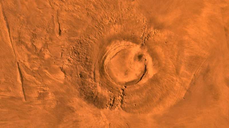 Mars volcano, Earth's dinosaurs went extinct about the same time