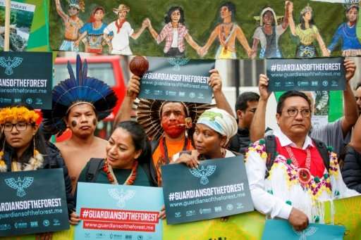 Members of a delegation of indigenous and rural community leaders from 14 countries in Latin America and Indonesia, The Guardian