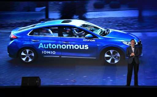 Mike O'Brien, vice president of Hyundai North America, said the autonomous Ioniq concept &quot;is a normal car, not a science pr
