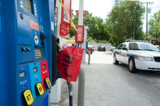 Motorists have been waiting for hours to fill up at gas stations in southern Florida before driving northwards