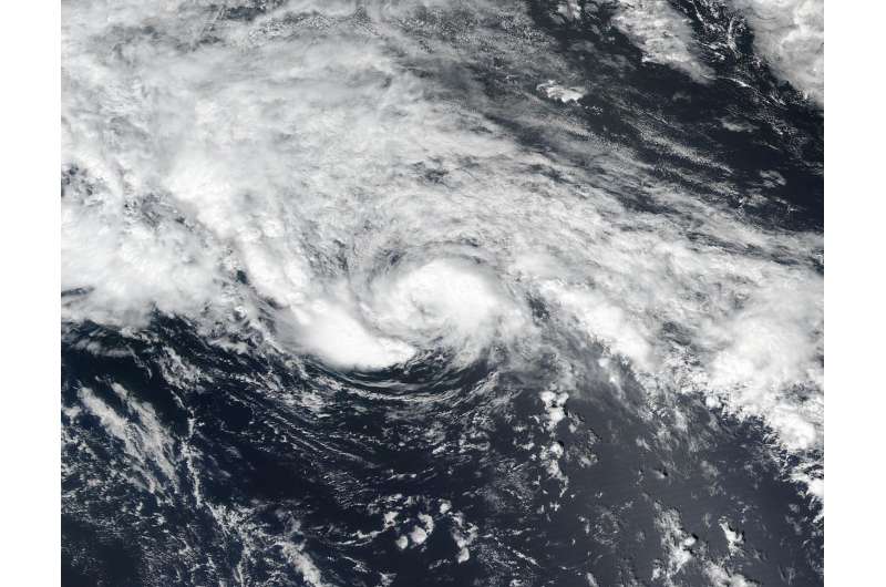 NASA and NOAA satellites watch Arlene, first Atlantic Tropical Storm of the season