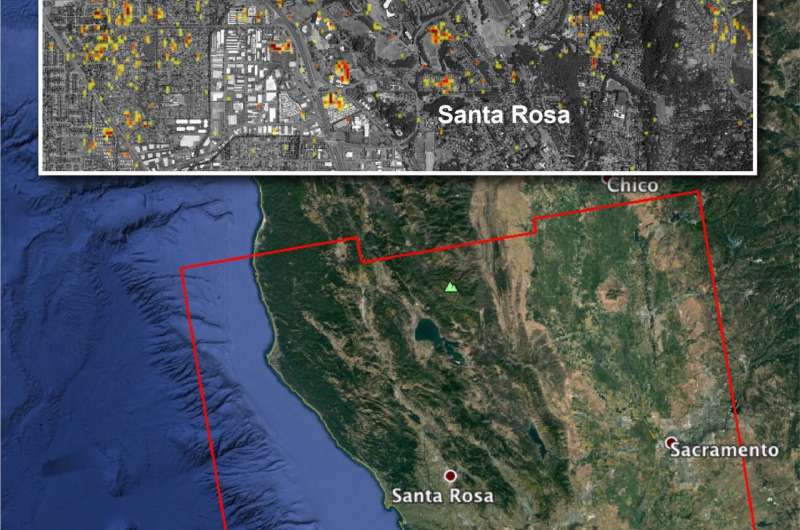 NASA damage map aids California wildfire response