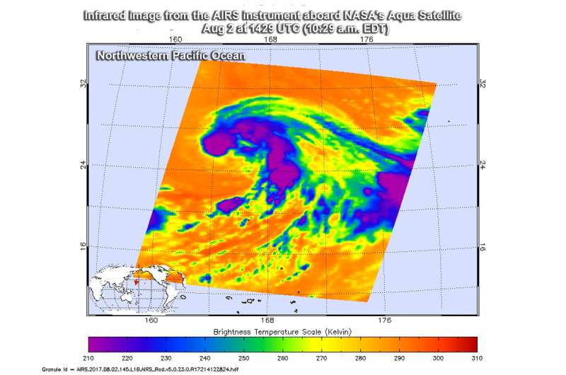 NASA eyes Tropical Storm Nalgae negotiating wind shear