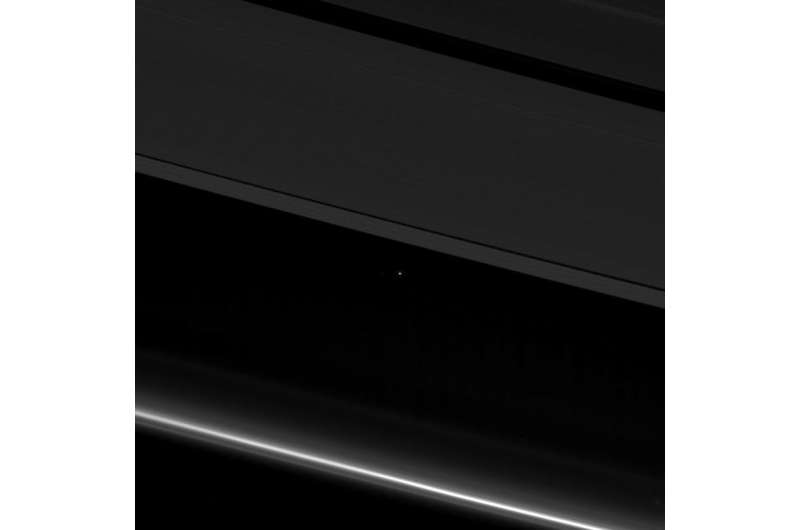 NASA image captures Earth between the rings of Saturn