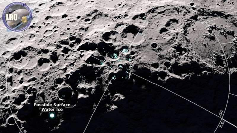 NASA orbiter finds new evidence of frost on moon's surface