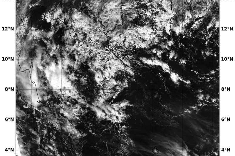 NASA's Aqua satellite sees Tropical Depression 01W ending near Southern Vietnam
