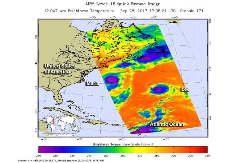 NASA sees a weaker Hurricane Lee headed to the UK
