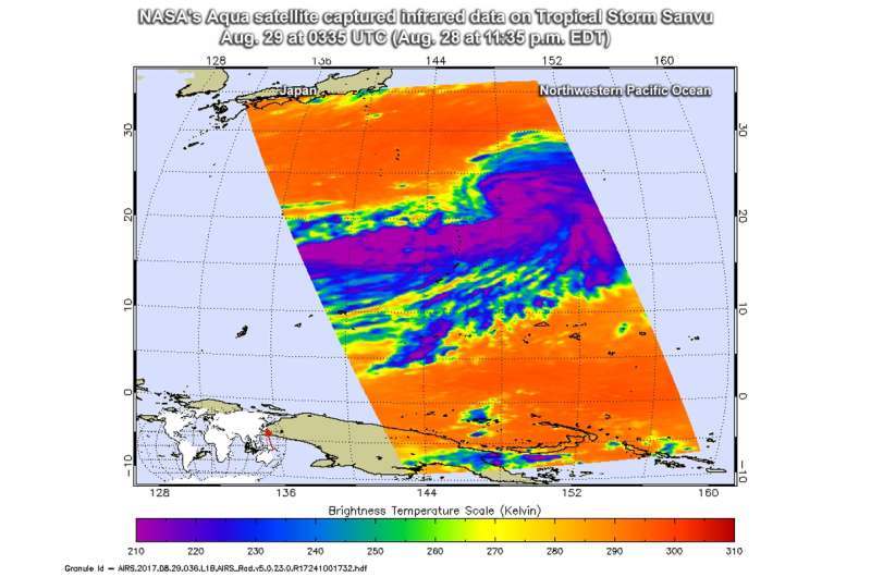 NASA sees Sanvu strengthen to a tropical storm