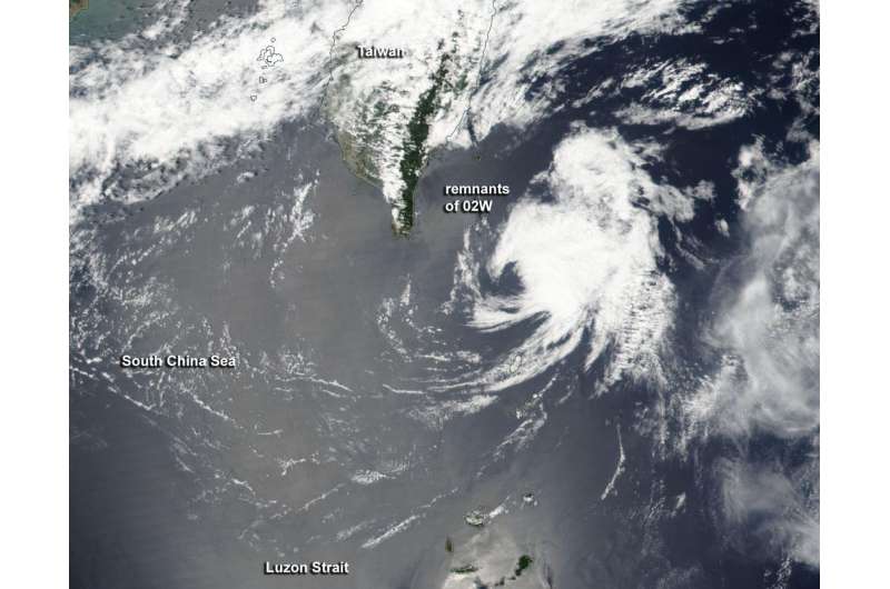 NASA sees the end of ex-Tropical Cyclone 02W