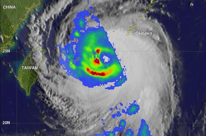 NASA's GPM sees Typhoon Talim threatening islands of Japan