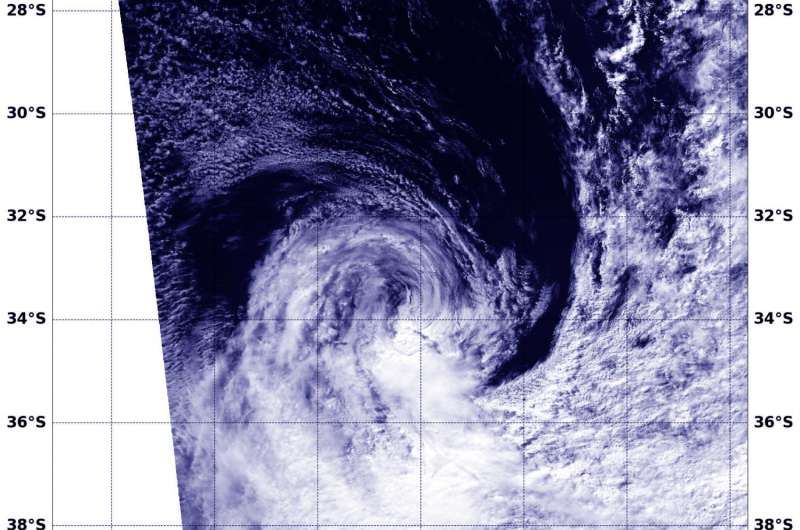 NASA spots sub-tropical storm 11S still swirling