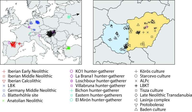 Neolithic farmers coexisted with hunter-gatherers for centuries in Europe