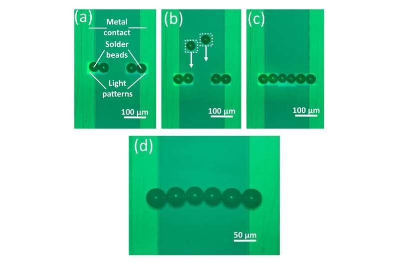 New approach uses light instead of robots to assemble electronic components
