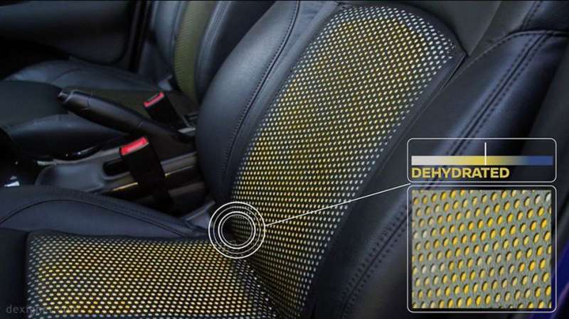 Nissan highlights how coating on wheel and seats can signal dehydration