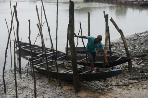 Oil spills in Bodo, in the Gokana district of Ogoniland, southeast Nigeria, have devastated the local environment