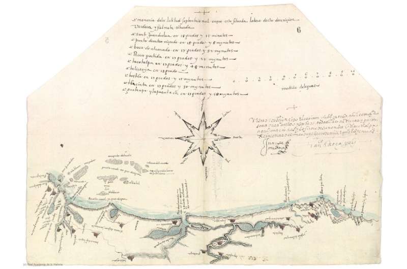 One of the first examples of a local nautical map from Hispanic America