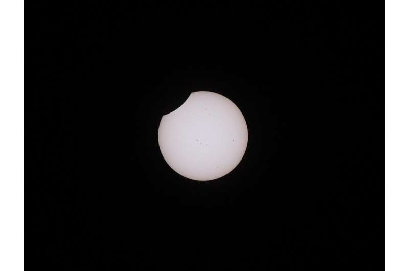Partial eclipse of the sun visible across UK