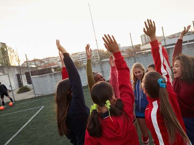 Playing football boosts girls' confidence, study finds