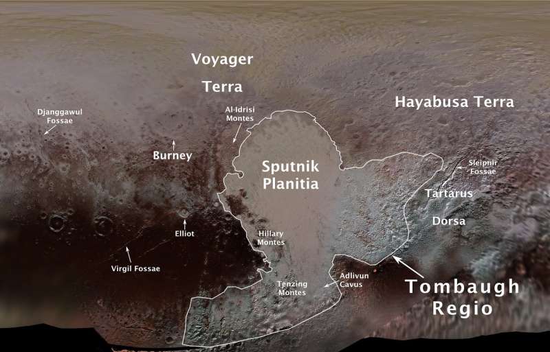 Pluto features given first official names