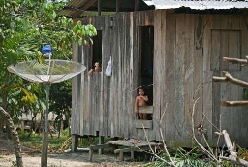 Remote communities in the Amazon, such as here near Labrea, are being encouraged to use solar energy to power their villages