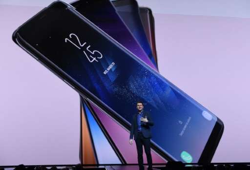 Samsung's top-line new handsets, the Galaxy S8 and S8+, were introduced in New York by Justin Denison, senior vice president of 