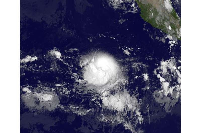 Satellite sees Tropical Storm Fernanda heading west